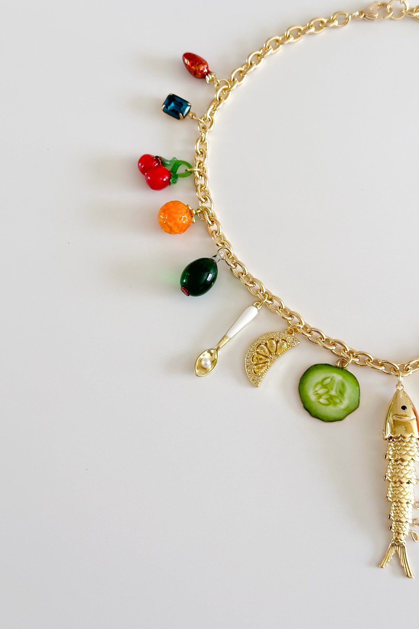 Tapas Gold Plated Statement Vintage Charm Necklace
