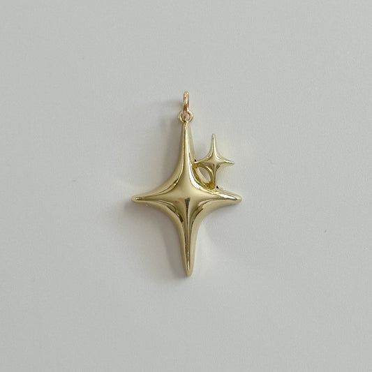 Sparkle Pendant Zinc Alloy Charm 22x30mm