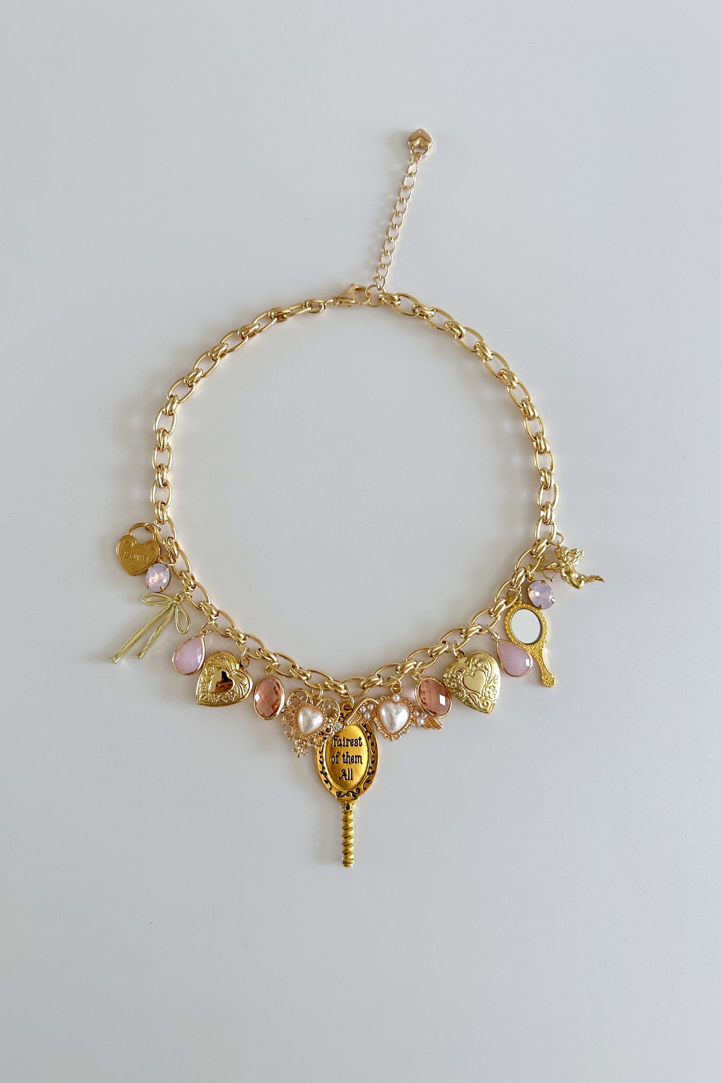 Royal Princess Gold Plated Statement Vintage Charm Necklace