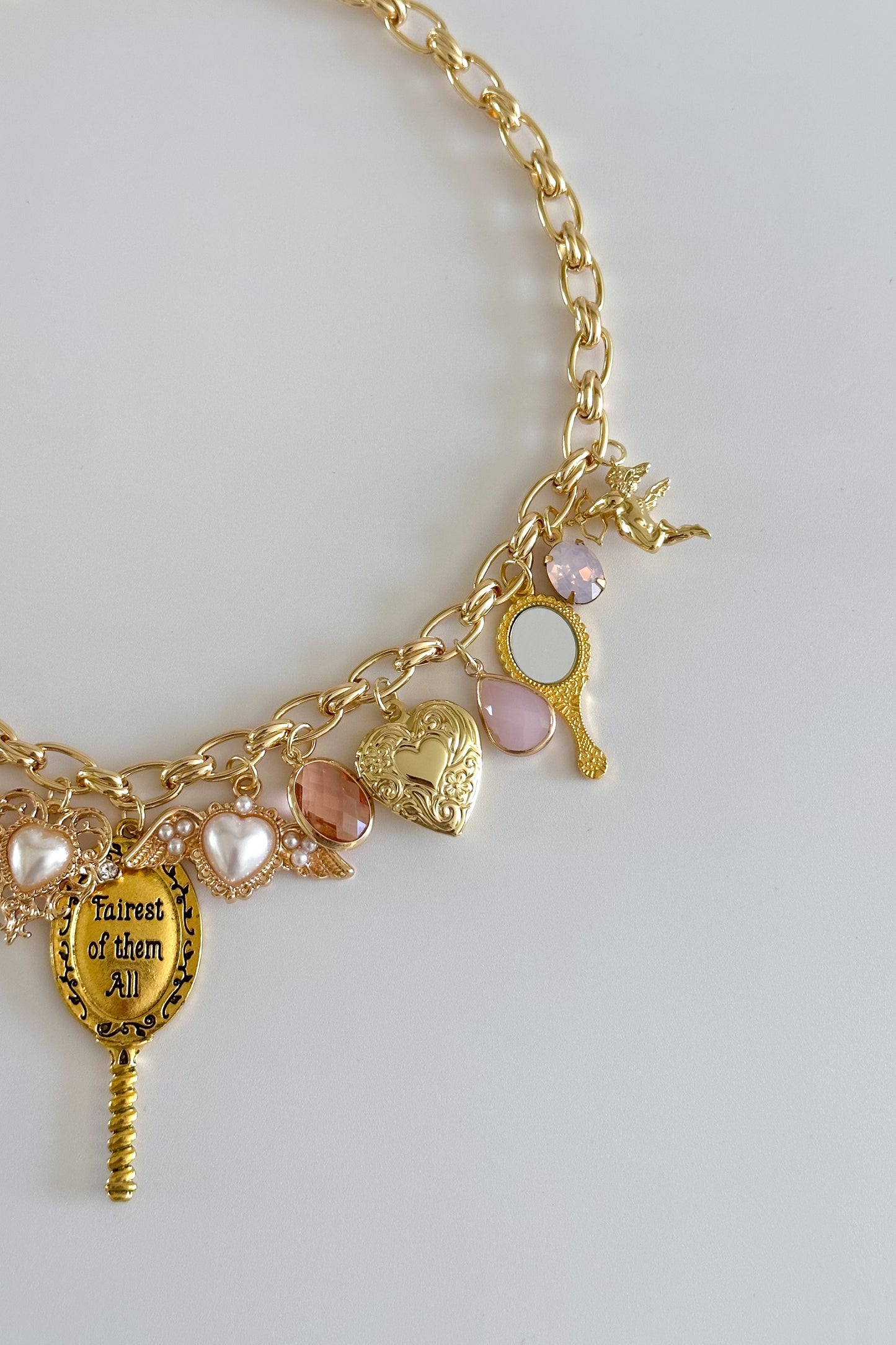 Royal Princess Gold Plated Statement Vintage Charm Necklace