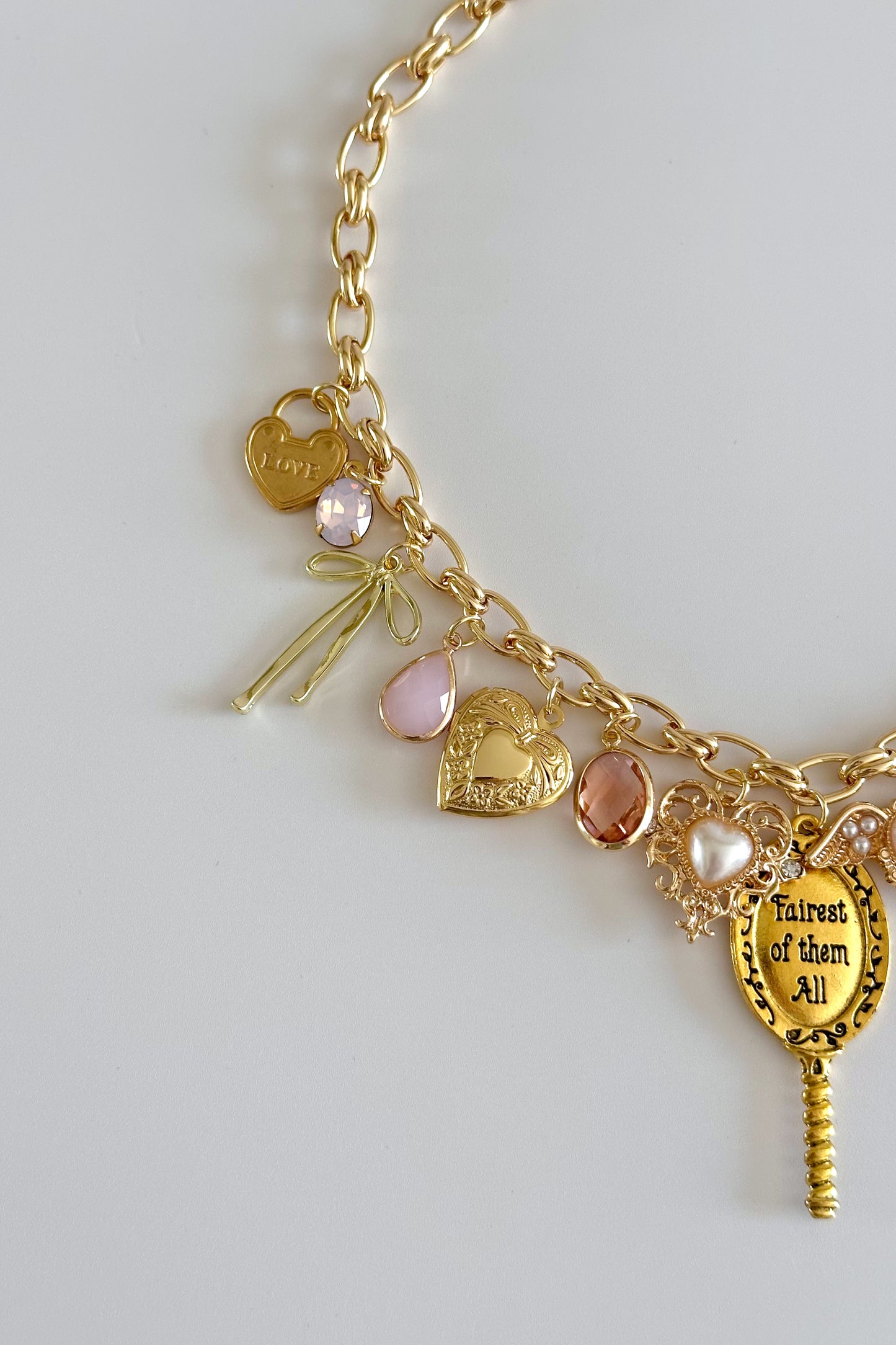 Royal Princess Gold Plated Statement Vintage Charm Necklace