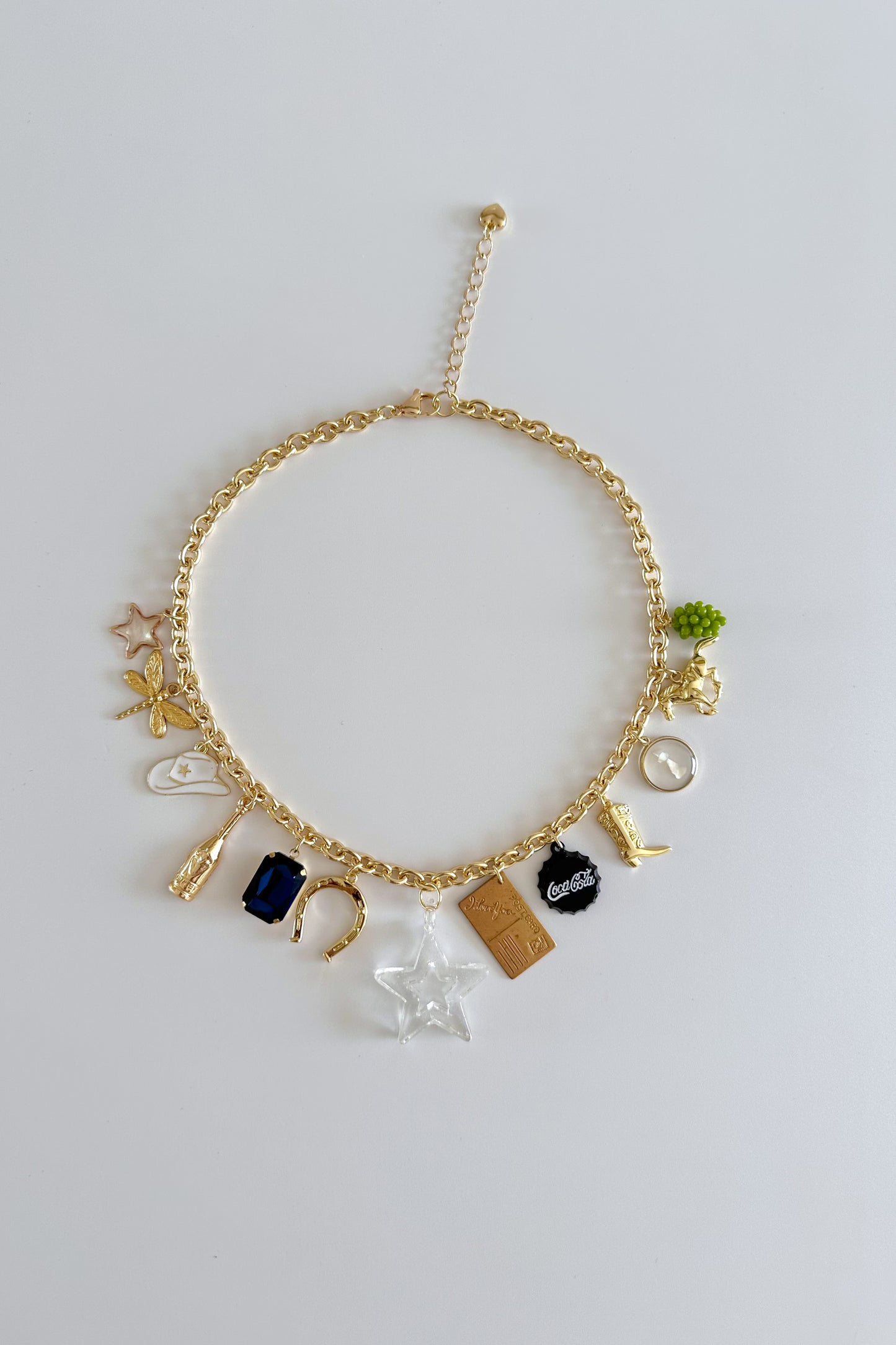 Little Big Town Gold Plated Statement Vintage Charm Necklace