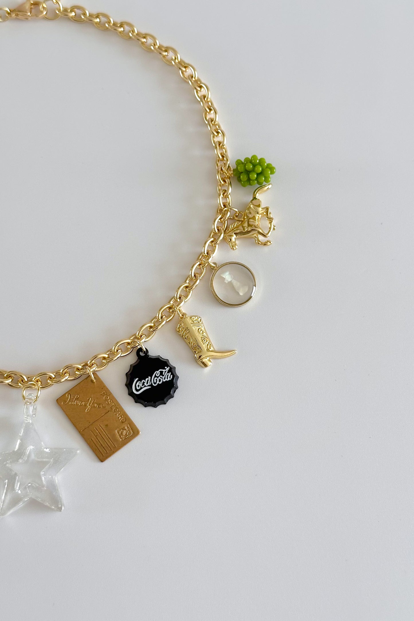 Little Big Town Gold Plated Statement Vintage Charm Necklace