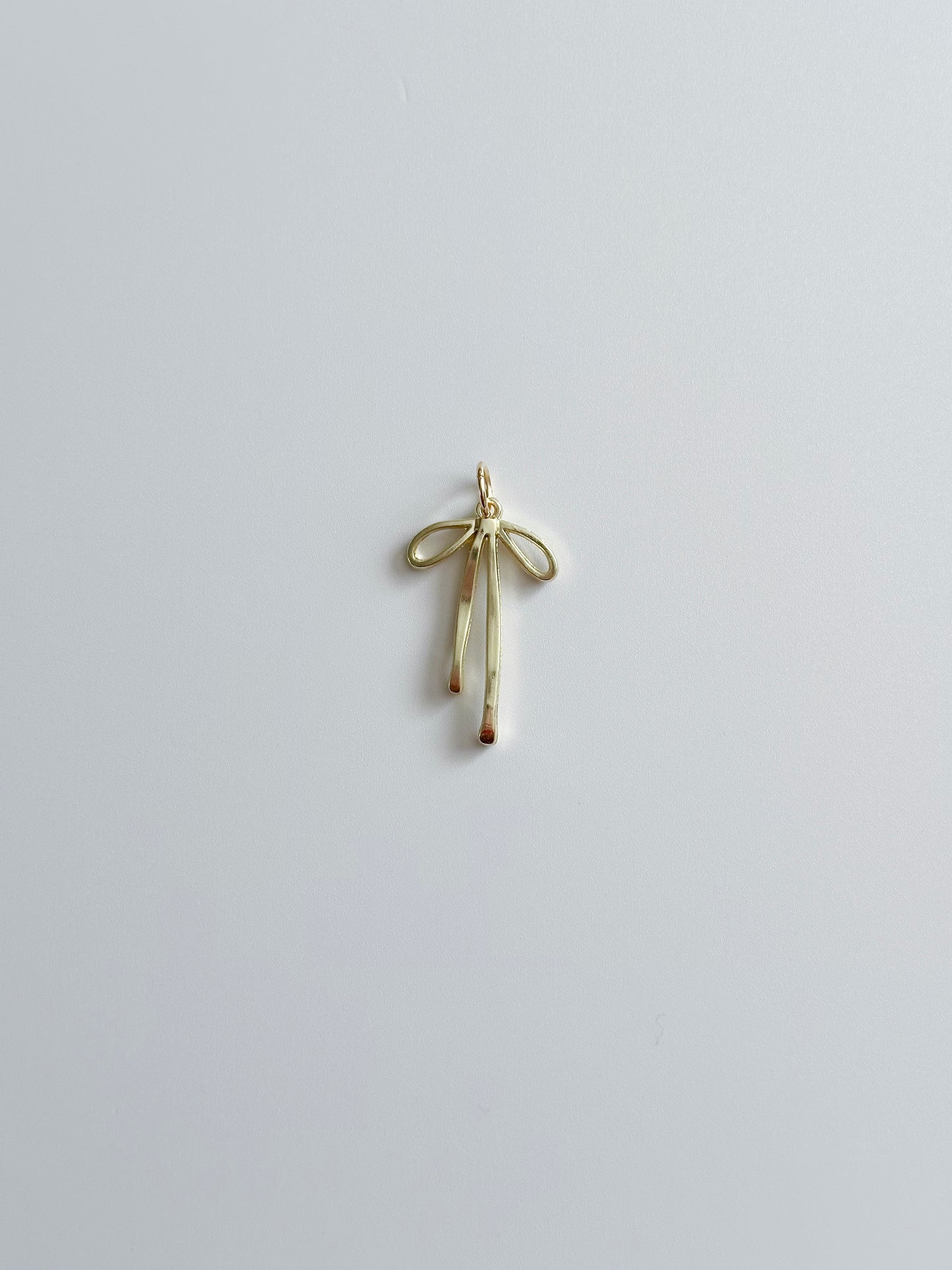 Bow Gold Plated Zinc Alloy Charm 14x18mm