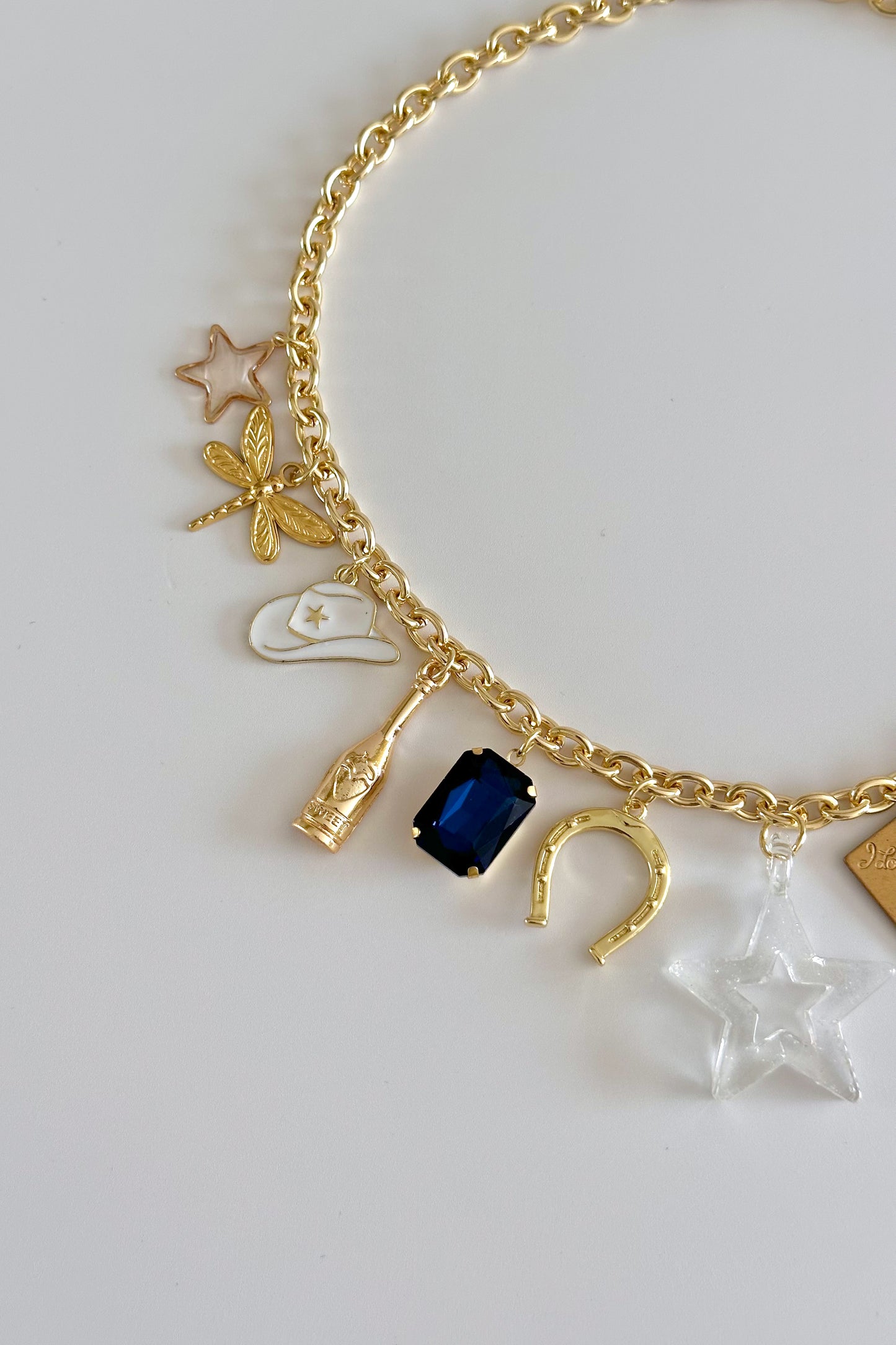 Little Big Town Gold Plated Statement Vintage Charm Necklace